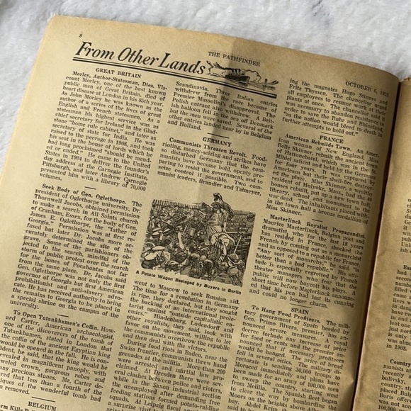 𝅺vintage 100 Year Old Newspaper “The Pathfinder” Newspaper Oct 6, 1923 - Picture 6 of 10